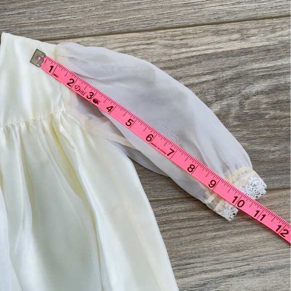 Vintage Baby/Child Baptism Christening Gown Sheer Organza Embroidery W/Shawl - Picture 8 of 16